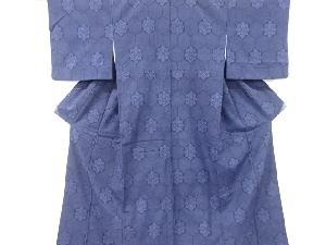 花亀甲模様織り出し手織り紬着物